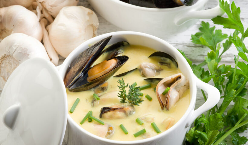 Mejillones a la crema