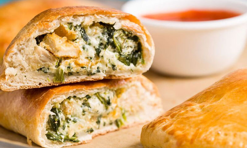 Calzones de pollo y verdura
