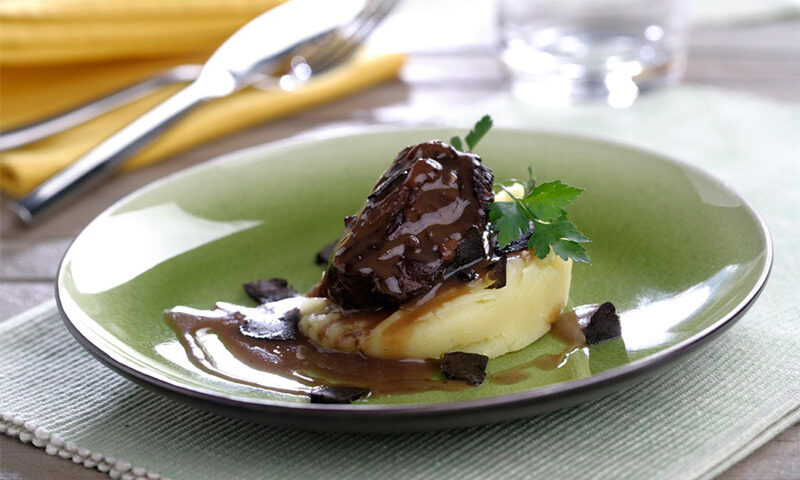 Carrilleras de ternera con puré de patata