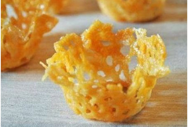 Cestas de queso parmesano