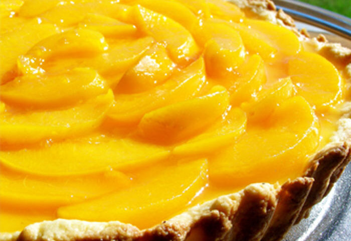 Tarta de Durazno con Crema Pastelera