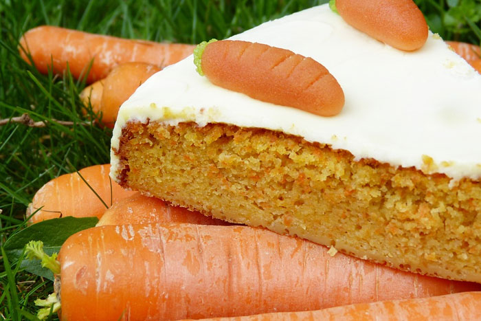 Torta de zanahoria y naranja light