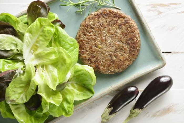 Hamburguesas vegetarianas de berenjenas