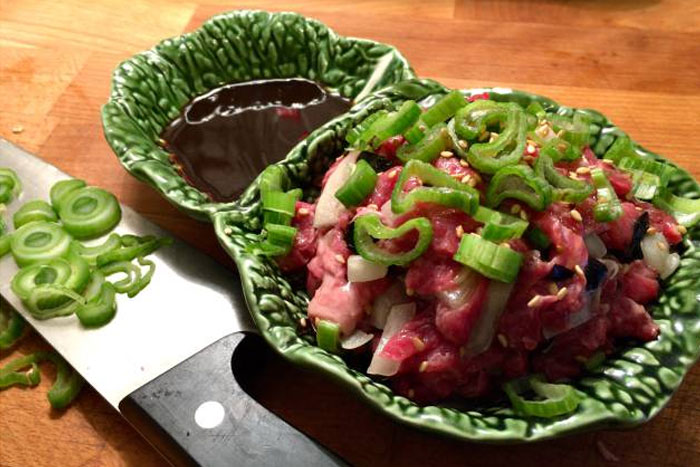 Steak tartar al estilo japonés